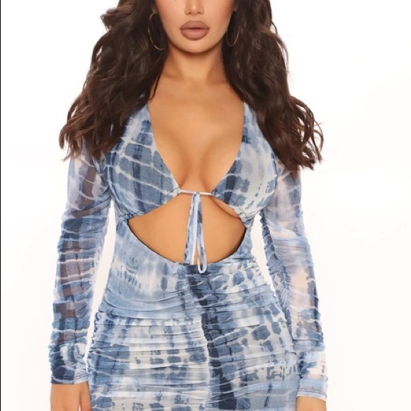 Fashionnova “Wrapped in Tye Dye” mini dress - Picture 2 of 2